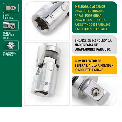 Jogo de Soquete e Chaves 1/2" 33 Peças - ST09099 - Sata