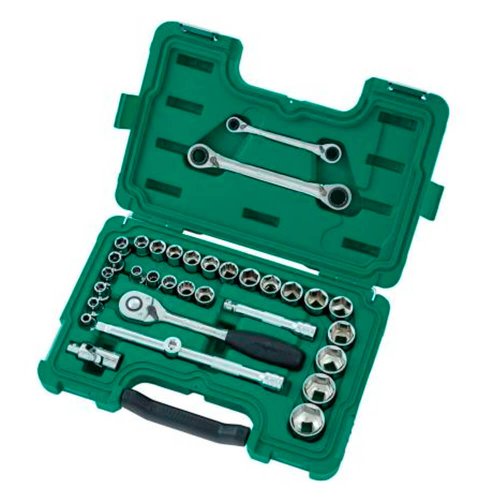 Jogo de Soquete e Chaves 1/2" 33 Peças - ST09099 - Sata