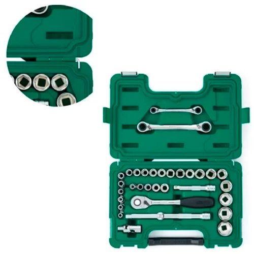 Jogo de Soquete e Chaves 1/2" 33 Peças - ST09099 - Sata