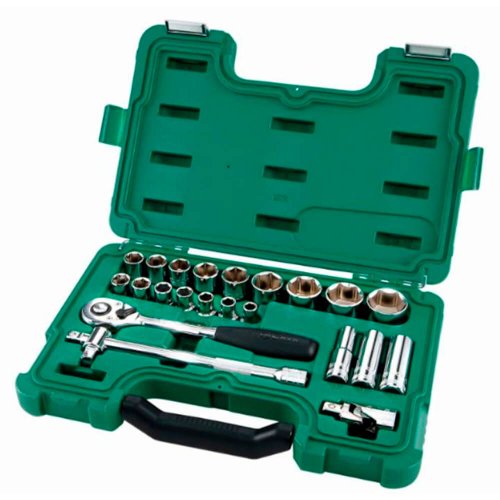 Jogo de Soquete Sextavado 1/2" com 23 peças - Sata