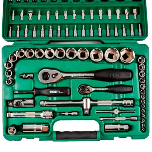 Jogo de Soquete Sextavado 1/4" 1/2" 86 Peças - ST09013SJ - Sata