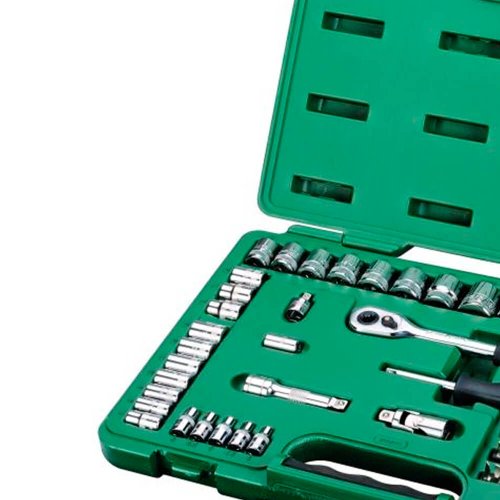 Jogo de Soquete Sextavado 1/4" 3/8" com 65 peças - Sata