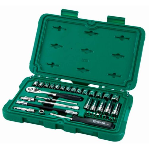 Jogo de Soquete Sextavado 1/4" 36 peças - Sata