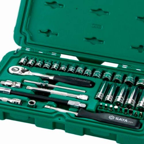 Jogo de Soquete Sextavado 1/4" 36 peças - Sata