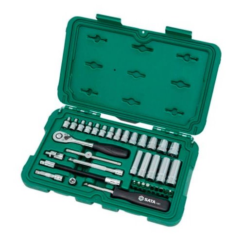 Jogo de Soquete Sextavado 1/4" 36 peças - Sata