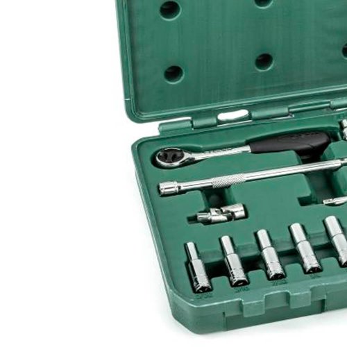 Jogo de Soquete Sextavado 1/4" com 25 peças - Sata