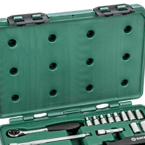 Jogo de Soquete Sextavado 1/4" com 25 peças - Sata