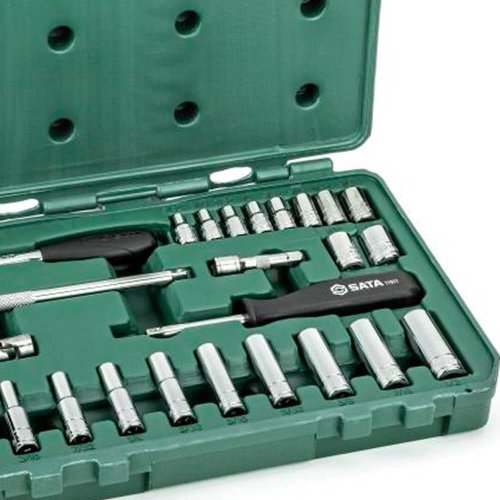 Jogo de Soquete Sextavado 1/4" com 25 peças - Sata