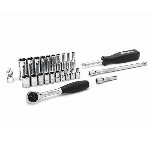 Jogo de Soquete Sextavado 1/4" com 25 peças - Sata