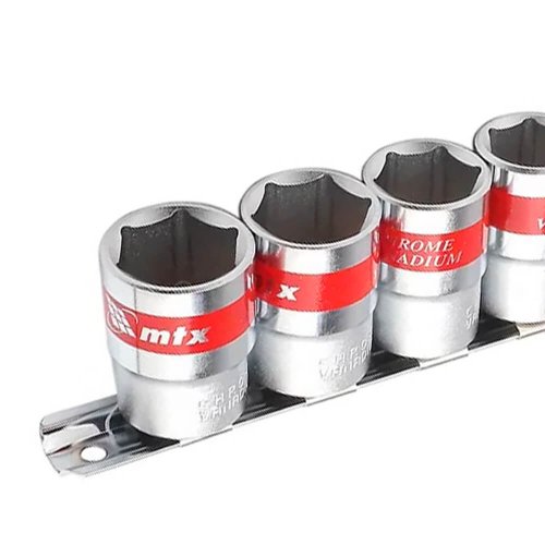 Jogo De Soquete Sextavado 10-22mm CRV 1/2" 10 Peças - MTX