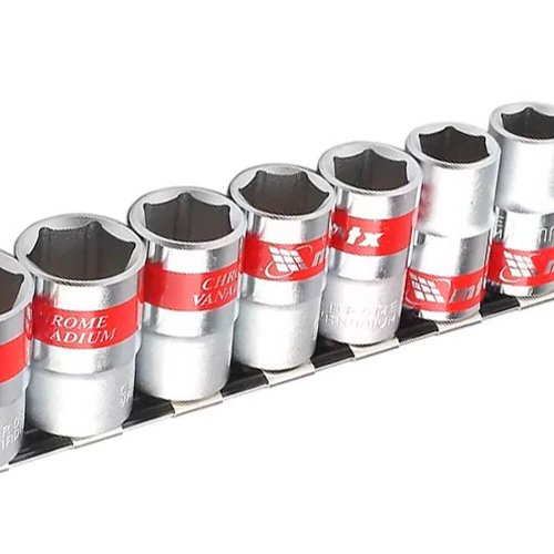 Jogo De Soquete Sextavado 10-22mm CRV 1/2" 10 Peças - MTX