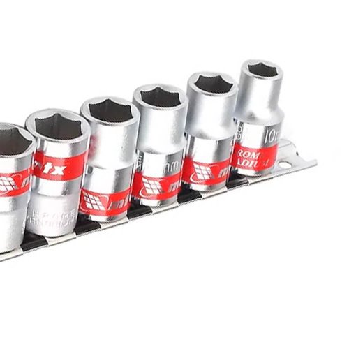 Jogo De Soquete Sextavado 10-22mm CRV 1/2" 10 Peças - MTX