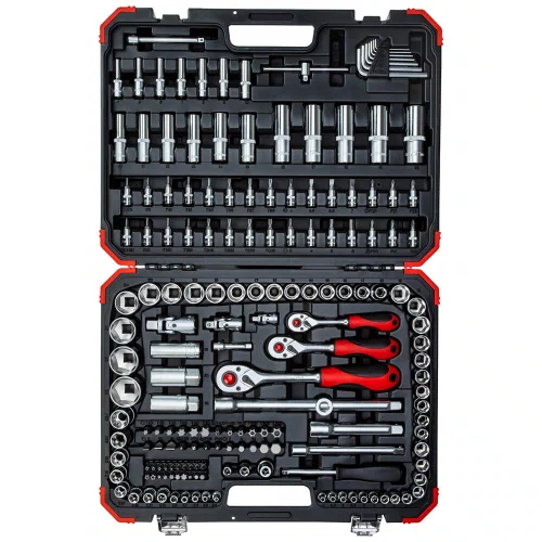 Jogo de Soquete Sextavado com Encaixe 1/4", 3/8" e 1/2" 172 peças - Gedore