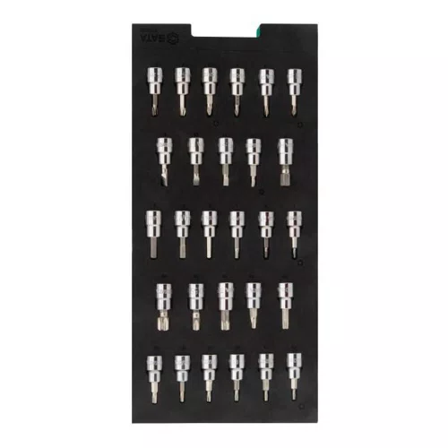 Jogo de Soquetes e Bits 3/8" com 28 peças - Sata