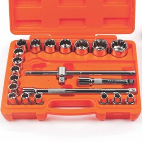 Jogo de Soquetes Estriados 1/2” – 22 peças - Robust