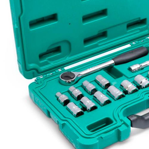 Jogo de Soquetes Sextavados 1/2" com 15 peças - Sata