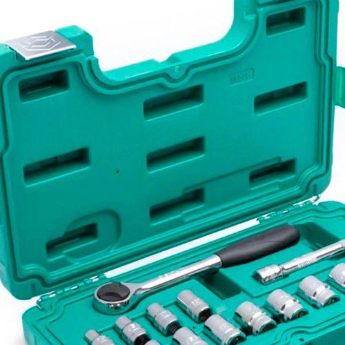 Jogo de Soquetes Sextavados 1/2" com 15 peças - Sata