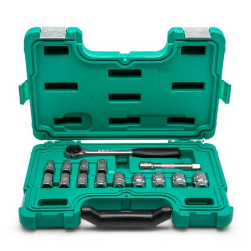 Jogo de Soquetes Sextavados 1/2" com 15 peças - Sata