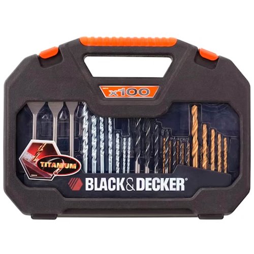 Jogo Furar e Parafusar A7187-XJ - 100 Peças - Black & Decker
