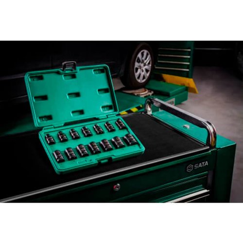 Jogo Soquete Impacto 1/2" De 10 à 24mm Sextavado - ST34397T - Sata