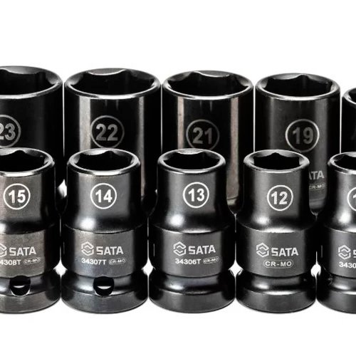 Jogo Soquete Impacto 1/2" De 10 à 24mm Sextavado - ST34397T - Sata