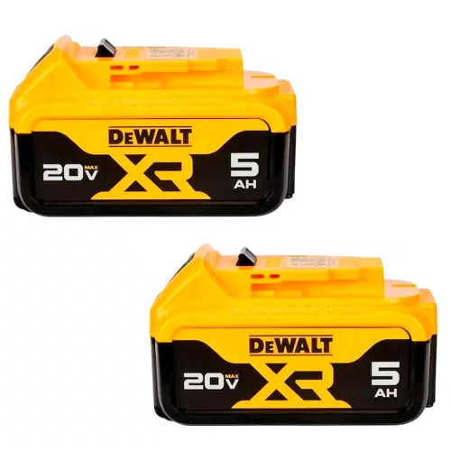 Kit 2 Baterias 5Ah 20V MAX com Carregador + Bolsa - Dewalt
