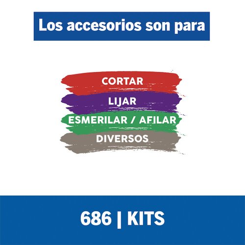 Kit 31 Peças para Lixar e Esmerilhar Ref.: 686-01 - Dremel