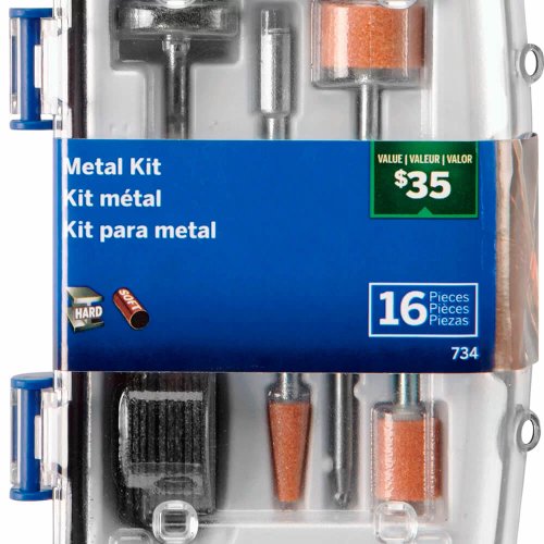 Kit Acessórios de Micro Retifica para Metal 16 Peças - Dremel