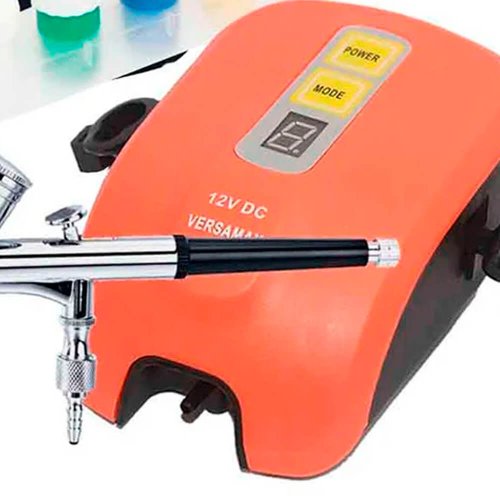 Kit Aerógrafo com Compressor Versa 12W Completo - Black Jack