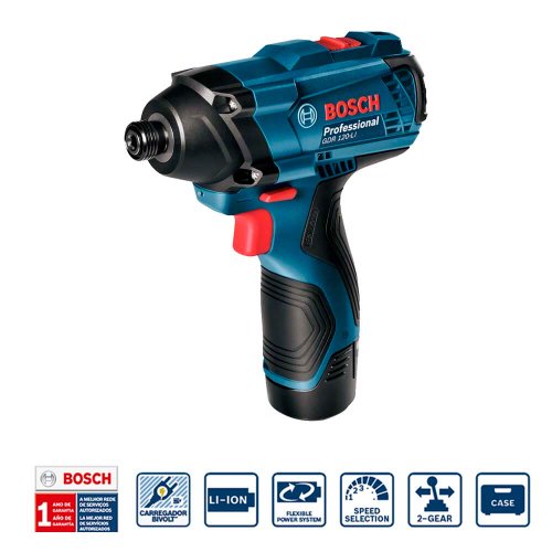 Kit Bosch Parafusadeira GSR 120-LI e Chave de Impacto GDR 120-LI, 12V - Bosch