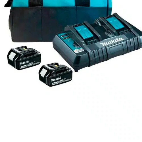 Kit Carregador DC18RD-127V com 2 Baterias BL1830B e Bolsa - Makita