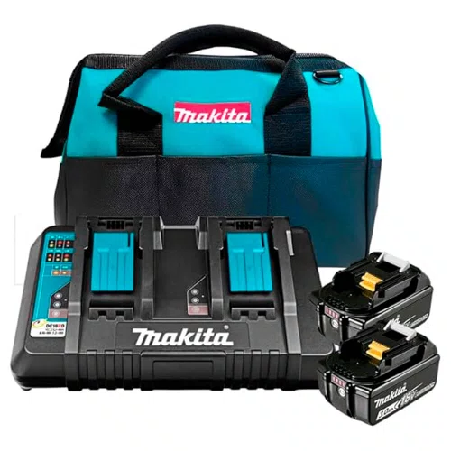 Kit Carregador DC18RD-220V com 2 Baterias BL1830B + Bolsa - Makita Kit Carregador DC18RD-220V com 2 Baterias BL1830B + Bolsa - Makita