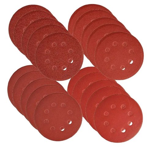 Kit com 20 Discos de Lixa com Velco 5" com 8 Furos Grãos 60 - Makita