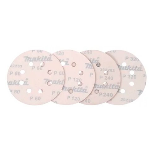 Kit com 20 Discos de Lixa com Velco 5" com 8 Furos Grãos 60 - Makita