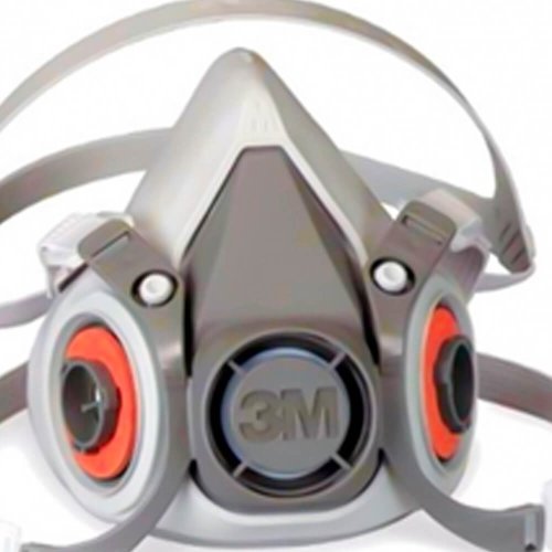 Kit Completo Respirador 6200 com Cartucho e Filtro para Serviços - 3M