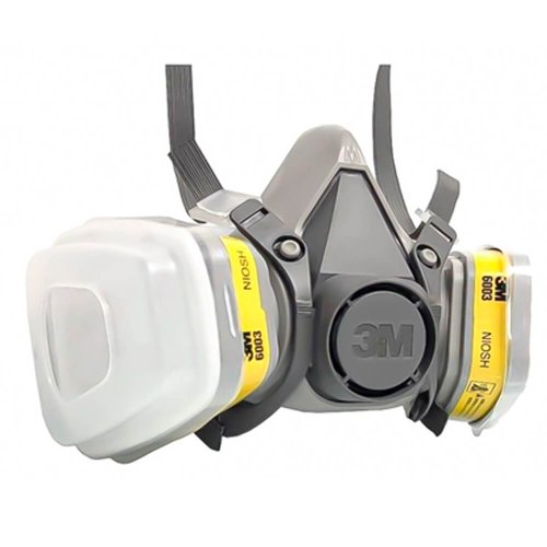 Kit Completo Respirador 6200 com Cartucho e Filtro para Serviços - 3M