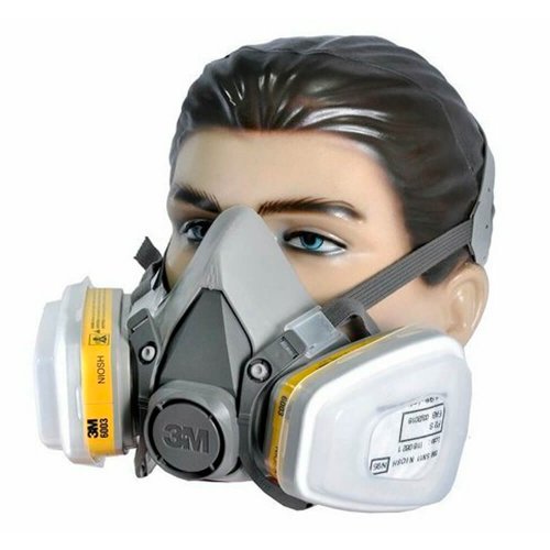 Kit Completo Respirador 6200 com Cartucho e Filtro para Serviços - 3M