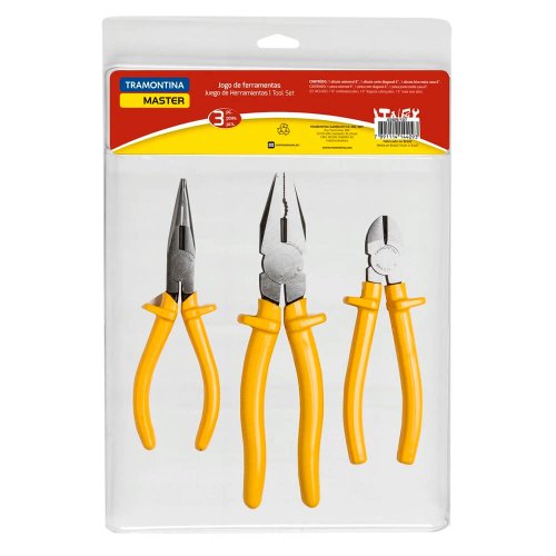 Kit de Alicates Universal 8" Diagonal 6" e Bico Meia Cana 6" - Tramontina