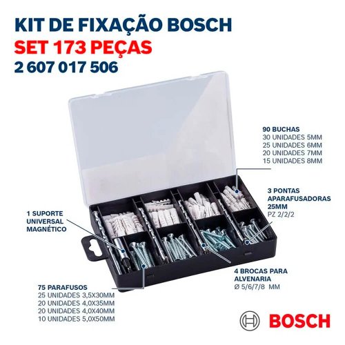 Kit de Fixação com 173 peças - Bosch
