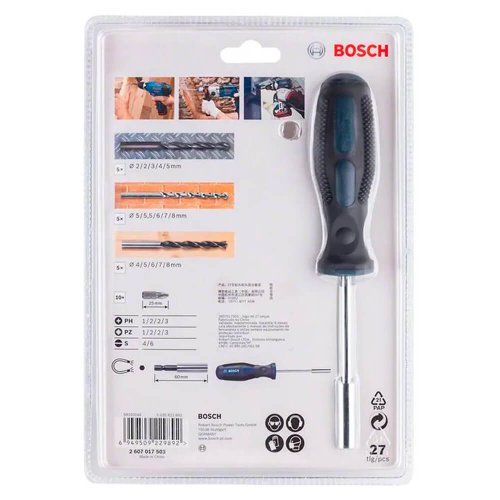Kit de Pontas e Brocas com 27 peças - Bosch