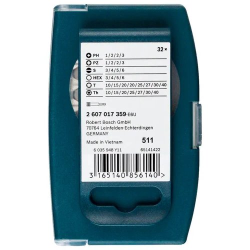 Kit de Pontas para Parafusar com 32 peças - Bosch
