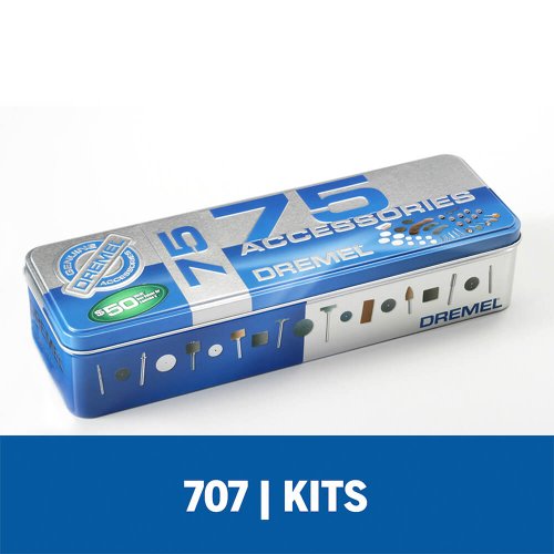 Kit Dremel 75 pçs para Uso Geral REF 707 - Dremel