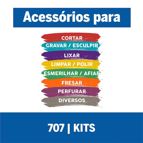 Kit Dremel 75 pçs para Uso Geral REF 707 - Dremel