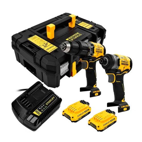 Kit Furadeira/ Parafusadeira 1/2" e Parafusadeira de Impacto 1/4" SBDI465D2T - Stanley