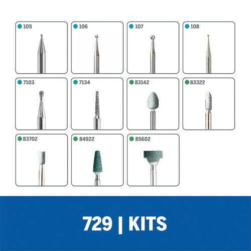 Kit para Esculpir e Gravar 11 Peças - Dremel