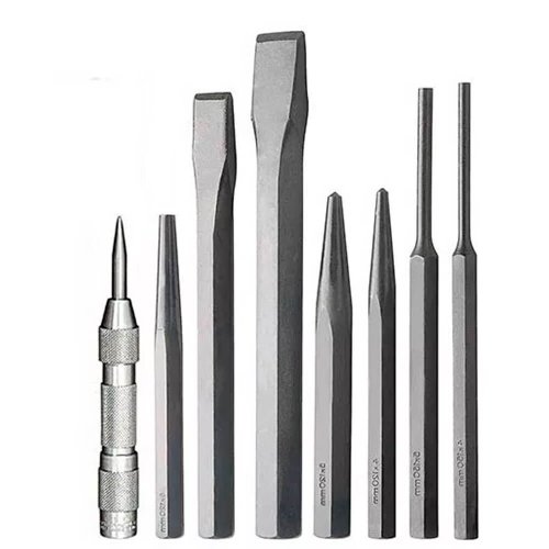 Kit Saca Pino, Punção e Talhadeira Com 8 Peças - Rocast