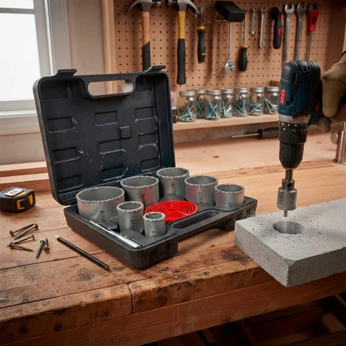Kit Serra Copo Tungstênio 33mm ao 83mm Com 9 Peças - Rocast