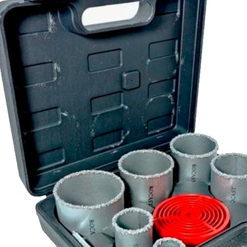 Kit Serra Copo Tungstênio 33mm ao 83mm Com 9 Peças - Rocast
