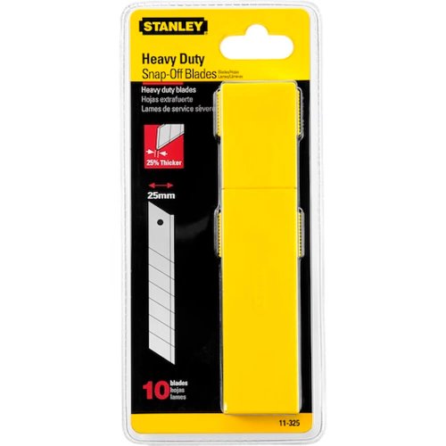 Lâmina de Reposição para Estilete 25mm - Caixa com 10 - Stanley