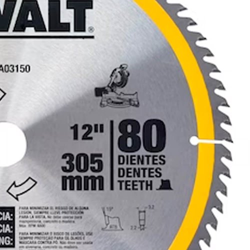 Lâmina de Serra para Madeira Esquadria 10" 80D - Dewalt